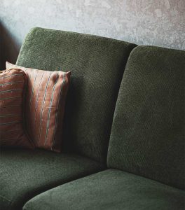 Comfortable counselling room sofa with cushions